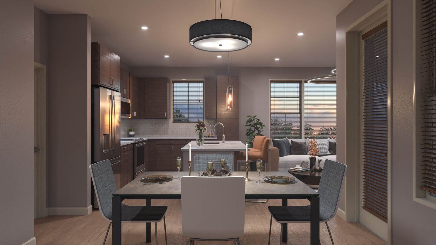 interior rendering of bartley lofts apartments in huntsville alabama
