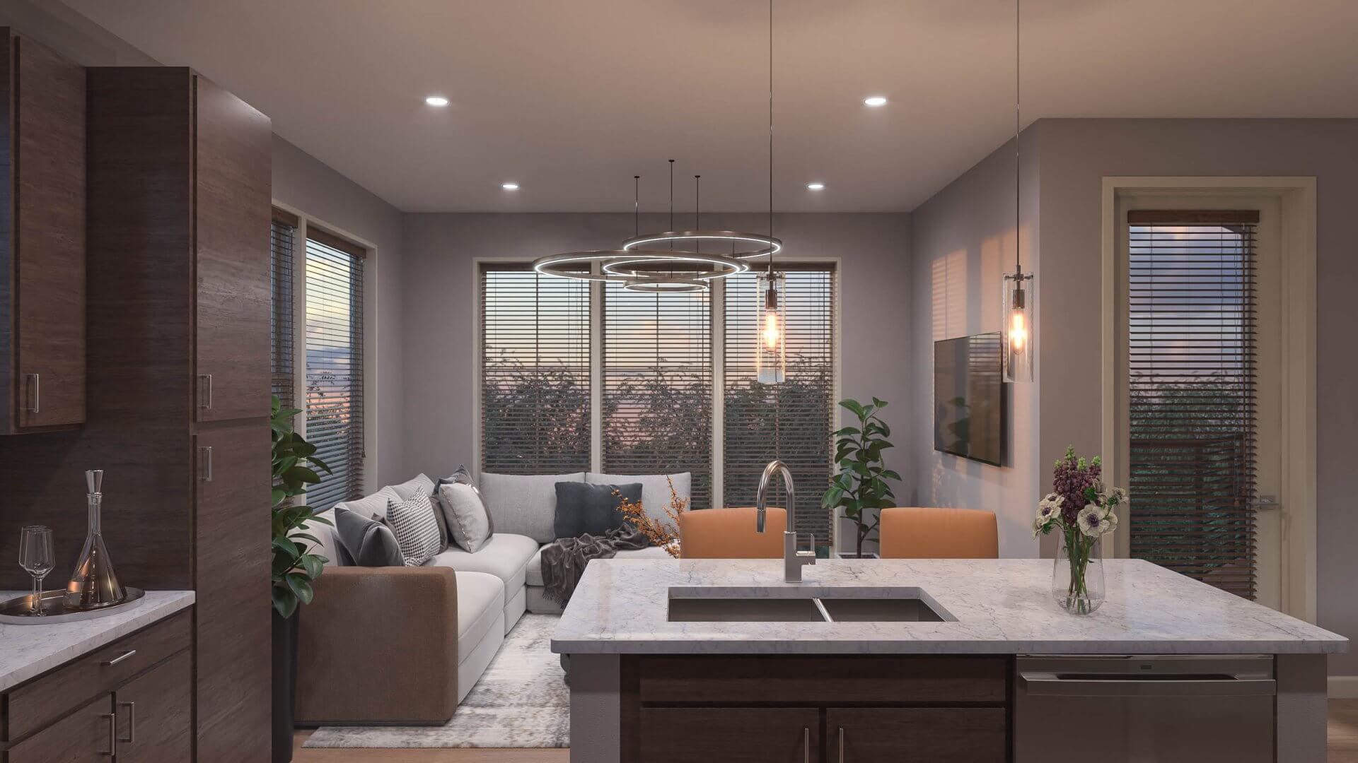 interior of the Bartley Lofts apartments huntsville al